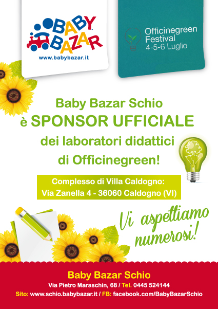 Baby Bazar Schio sponsor Officinegreen Festival